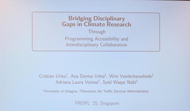 First slide of PROPL presentation: Bridging disciplinary gaps in climate research