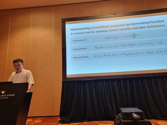 Slide about probabilistic programs and their generating functions.