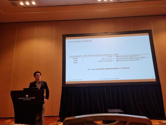 Slide motivating why provers should have proved cores: the cores are not small and sometines have bugs.