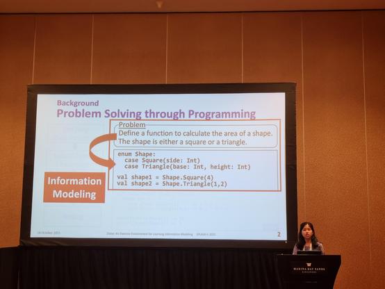Early slide of "Daisy: An Exercise Environment for Learning Information Modeling"
Presented by Jessica Belicia Cahyono