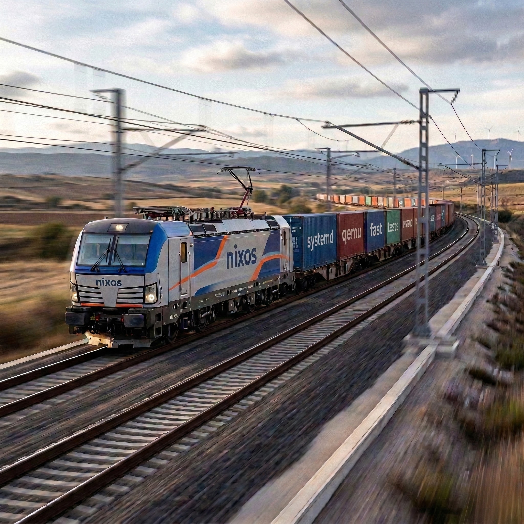 NixOS test driver choo choo train now faster with container test backend! Run tests on cheap non-KVM-enabled VMs!